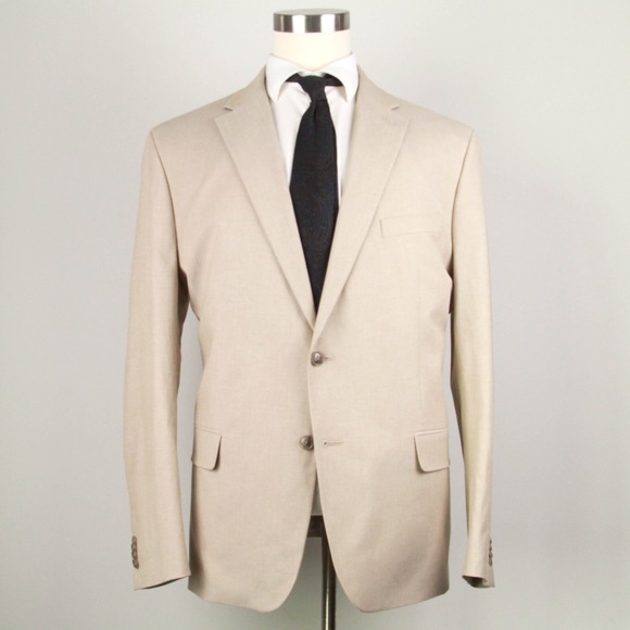 36R Tommy Hilfiger Men's Modern-Fit‎ Solid Chambray Sport Coat Cotton E05662